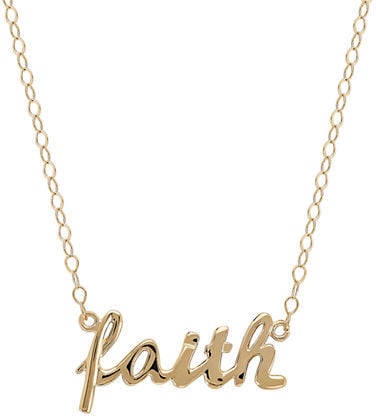 Lord & Taylor 14K Yellow Gold Faith Necklace ($300)