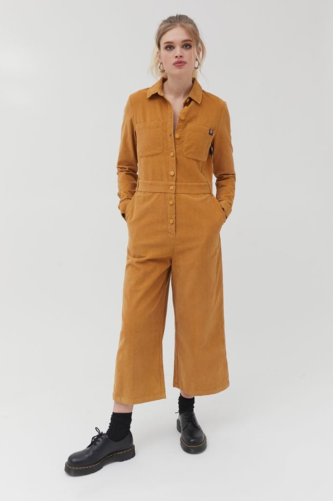 Lazy Oaf Corduroy Button-Front Coverall Jumpsuit