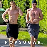 Shirtless Charlie Hunnam and Garrett Hedlund in Hawaii ...