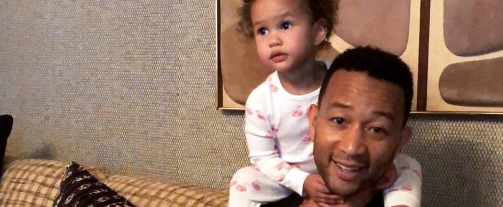 This Video of John Legend Proves Parenting 2 Kids Can Be a Balancing Act — Literally