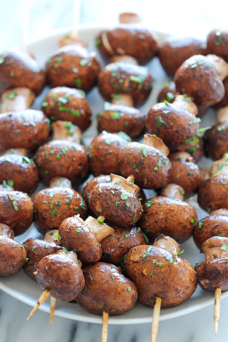 Garlic Mushroom Kebabs