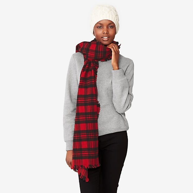 Kate Spade Saturday Fringed Wool Scarf | Oversize Plaid ... Part playful, part statement, all balance.