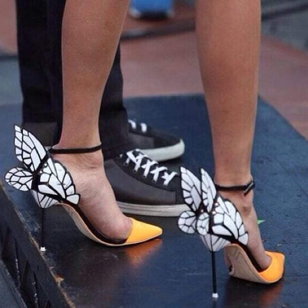 Nina Dobrev's butterfly stilettos set our hearts aflutter.
Source: Instagram user ilariaurbinati