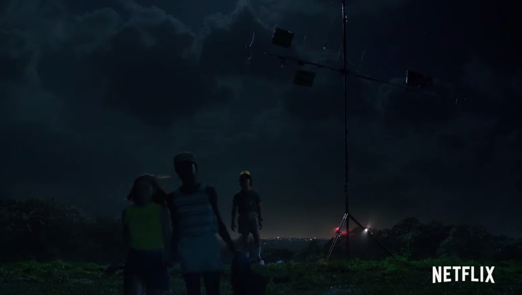 Lucas and Max also look like they're still together, since they run off in this scene hand in hand. Dustin stares after them longingly, with only his radio tower as company. We smell a rift in the group, you guys.