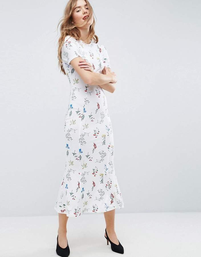 asos white dress with flowers