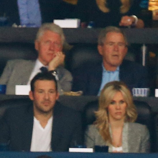 Bill Clinton and George W. Bush at the NCAA Finals 2014