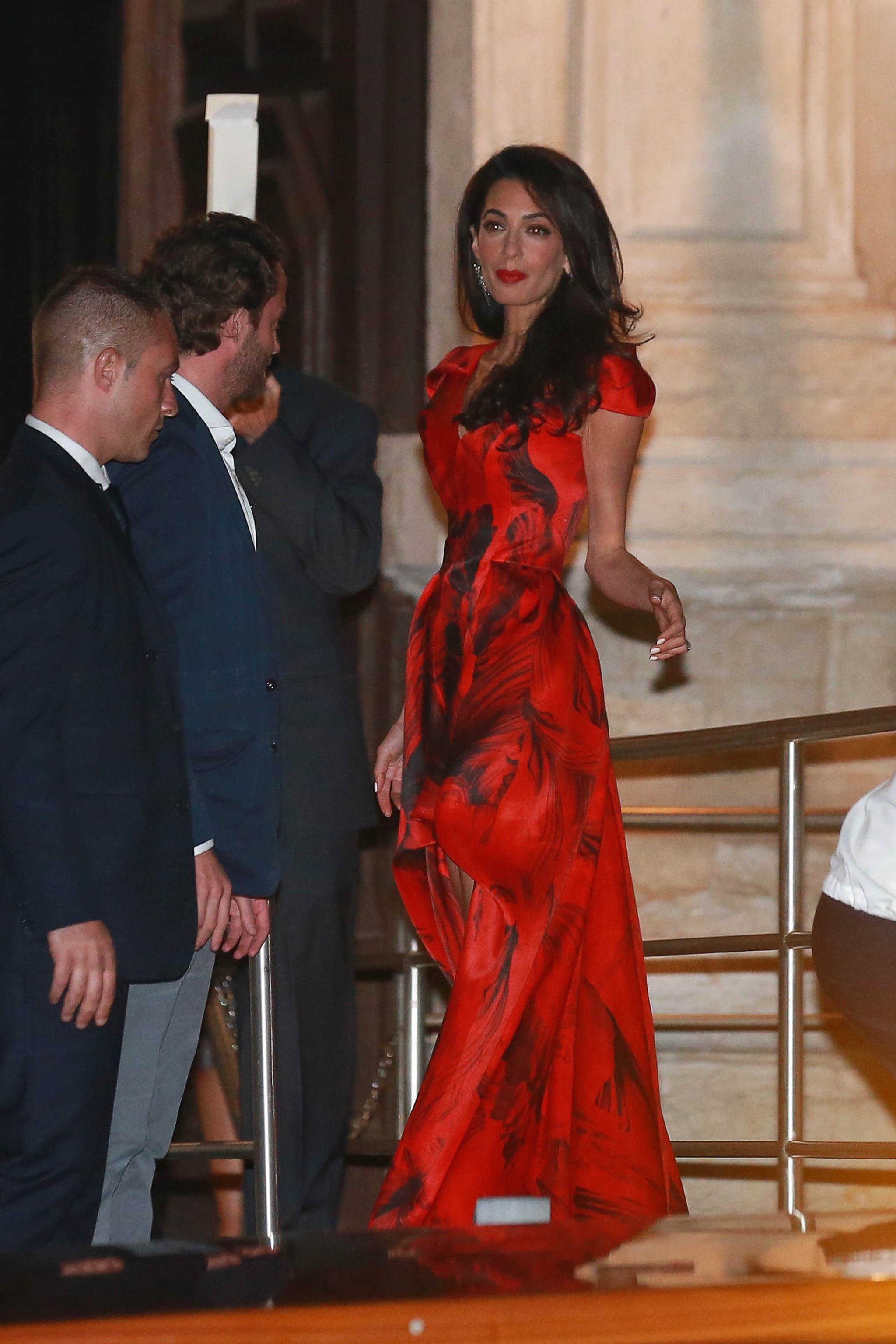 Amal's Red Alexander McQueen Rehearsal 
