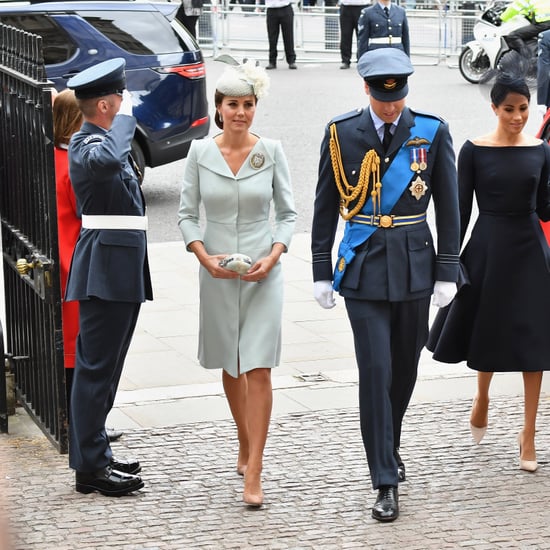 Kate Middleton's Blue Alexander McQueen Coat and Beige Heels