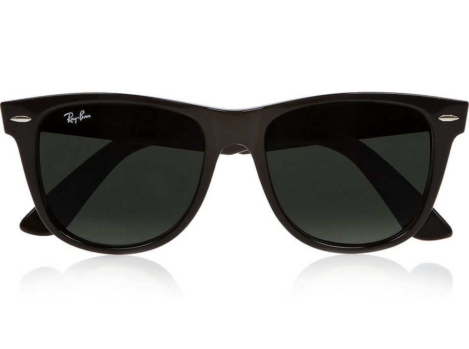 Ray-Ban black Wayfarer sunglasses ($150)