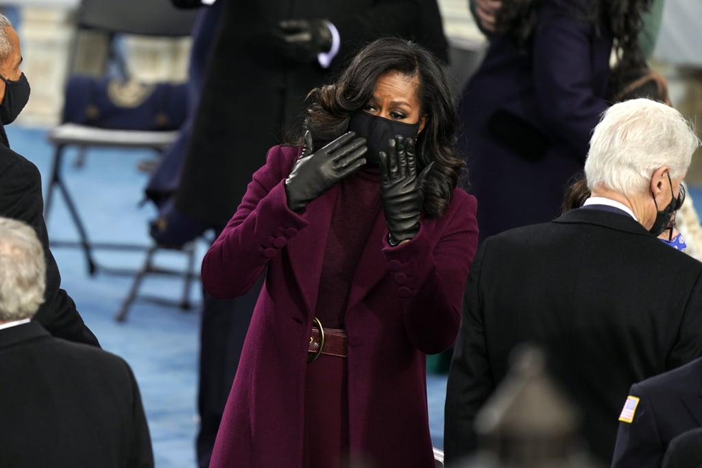 Michelle Obama's Plum Sergio Hudson Suit on Inauguration Day