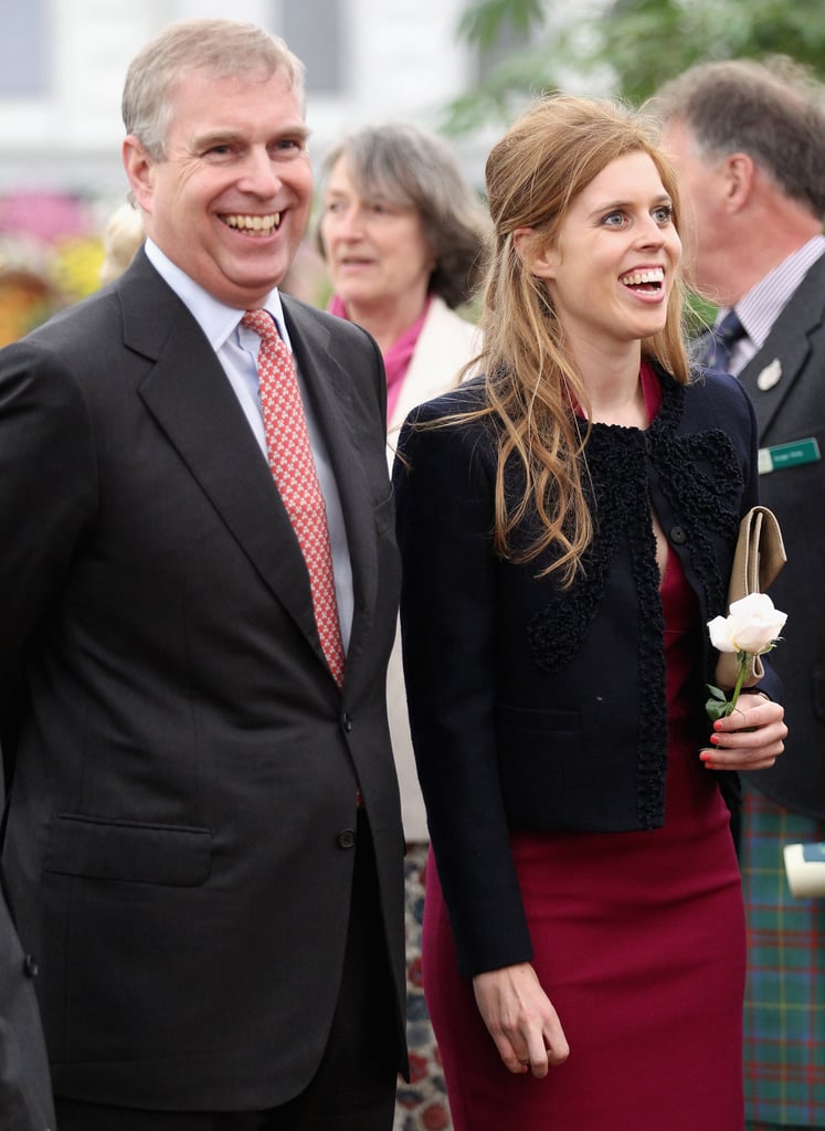 Prince Andrew and Princess Beatrice at the Chelsea Flower Show in 2011