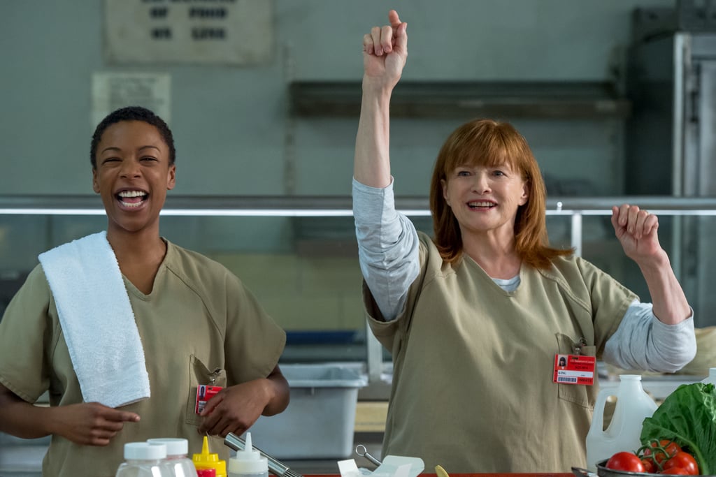 Poussey (Samira Wiley) laughs it up with Judy (Blair Brown).