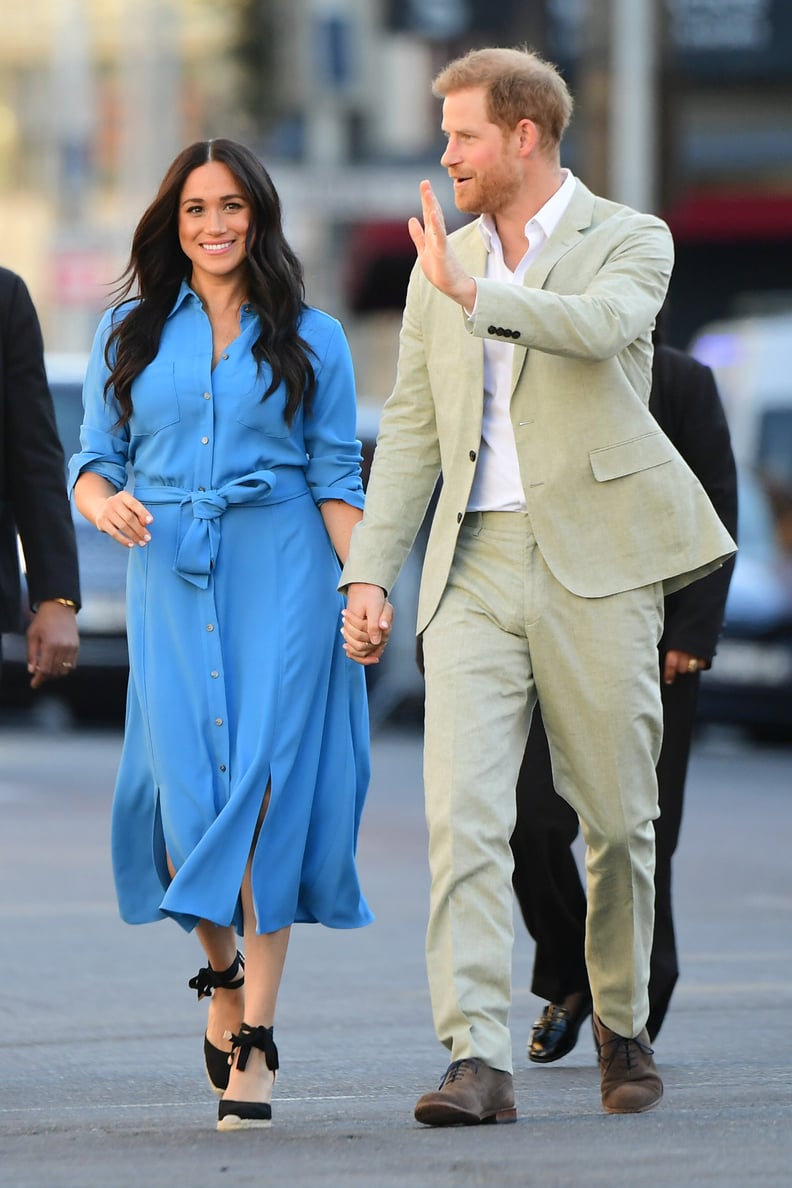 Meghan, Duchess of Sussex, Wears a Blue Shirtdress in South Africa