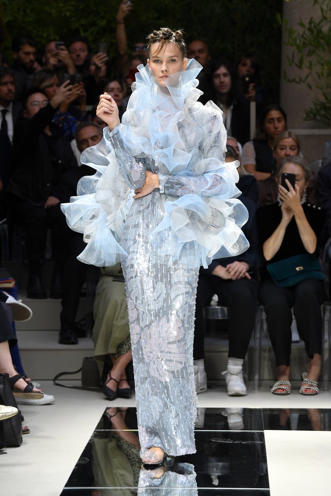 A Model on the Giorgio Armani Runway at Milan Fashion Week | Most ...