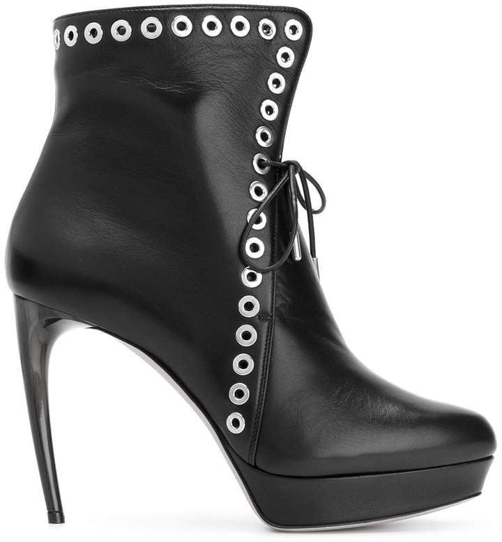 Alexander McQueen Horn Heel Booties