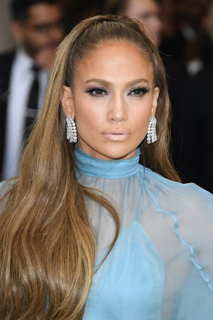 Jennifer Lopez With a Voluminous Caramel Ponytail