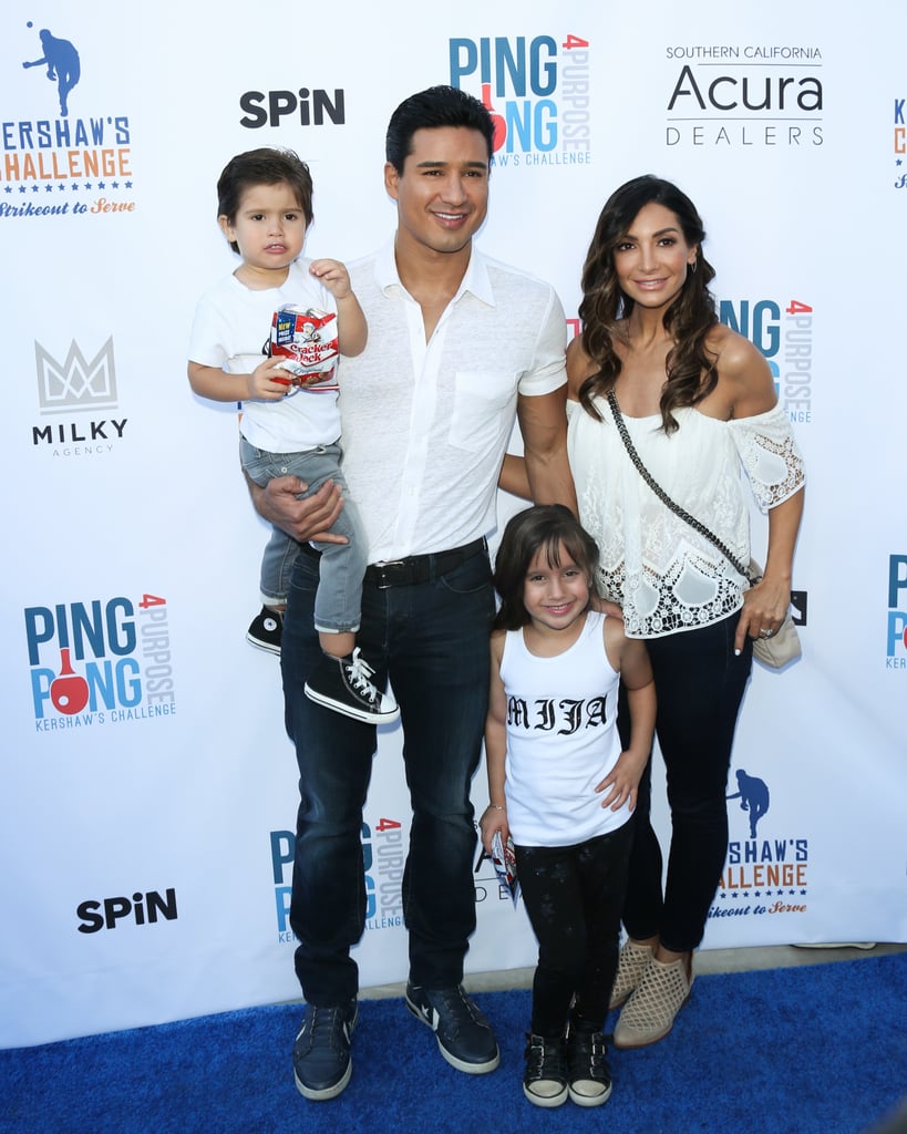 Mario Lopez and Family at Celebrity Ping-Pong Event 2016