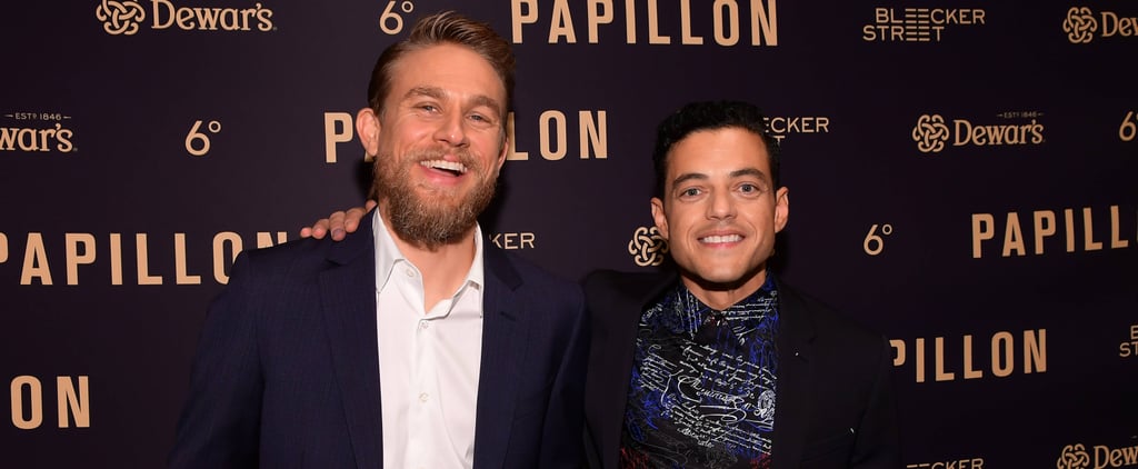 Charlie Hunnam and Rami Malek at Papillon Premiere Aug. 2018