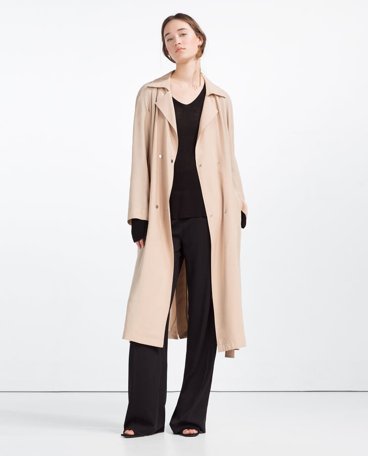 Zara Flowing Trench Coat (129) Duster Coats For Spring POPSUGAR