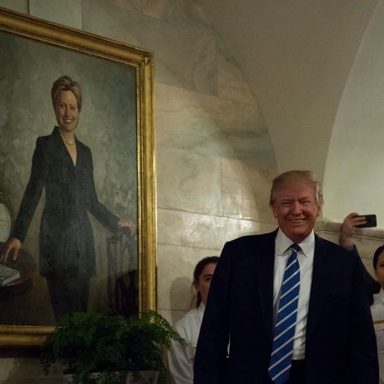 Painting of Hillary Clinton Behind Trump in the White House