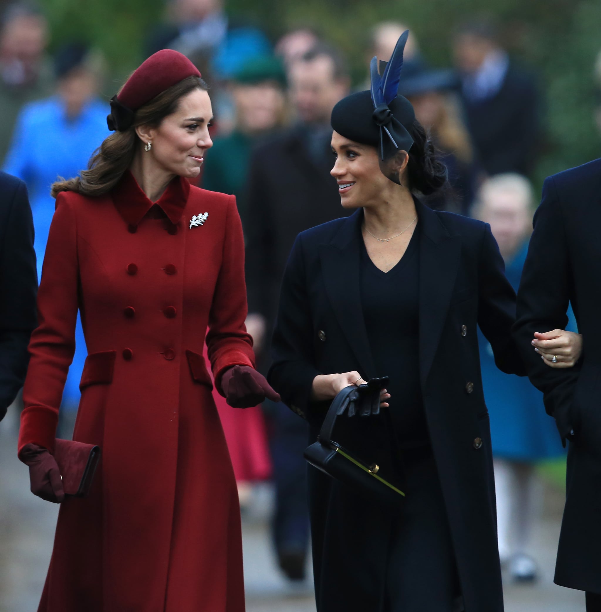 Kate Middleton Red Coat on Christmas Day 2018 POPSUGAR Fashion UK