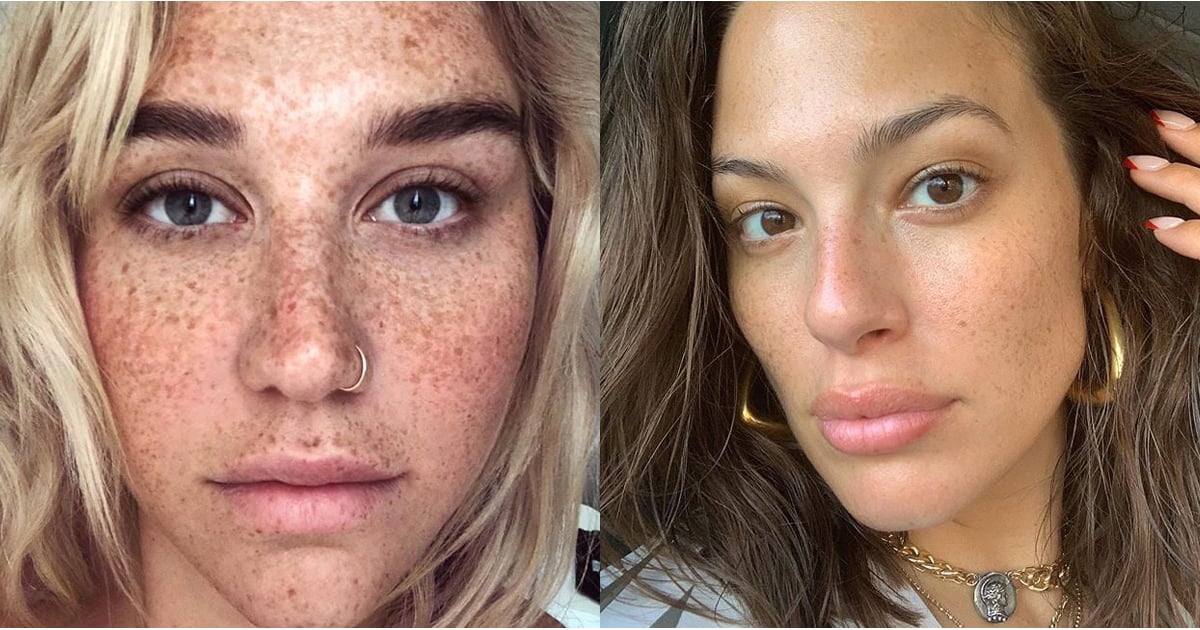 Celebrities With Freckles In No Makeup Selfies Popsugar Beauty 