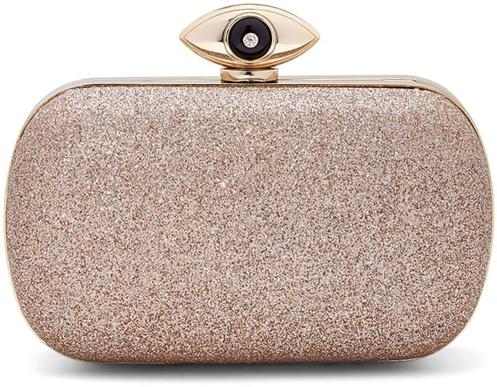 Diane von Furstenberg Evil Eye Glitter Minaudiere Evening Clutch Bag, Sand ($328)