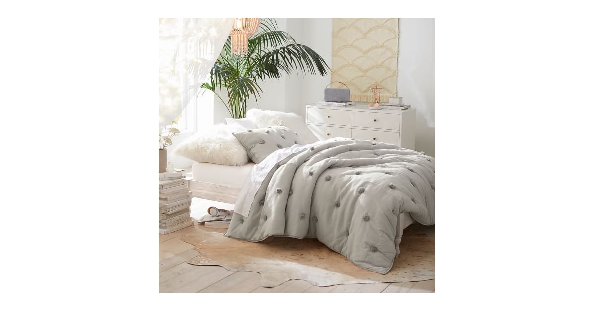 Pottery barn shop crinkle puff quilt