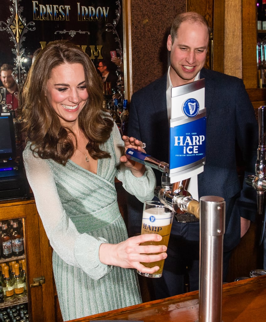 Prince William and Kate Middleton Serve Beers in Belfast