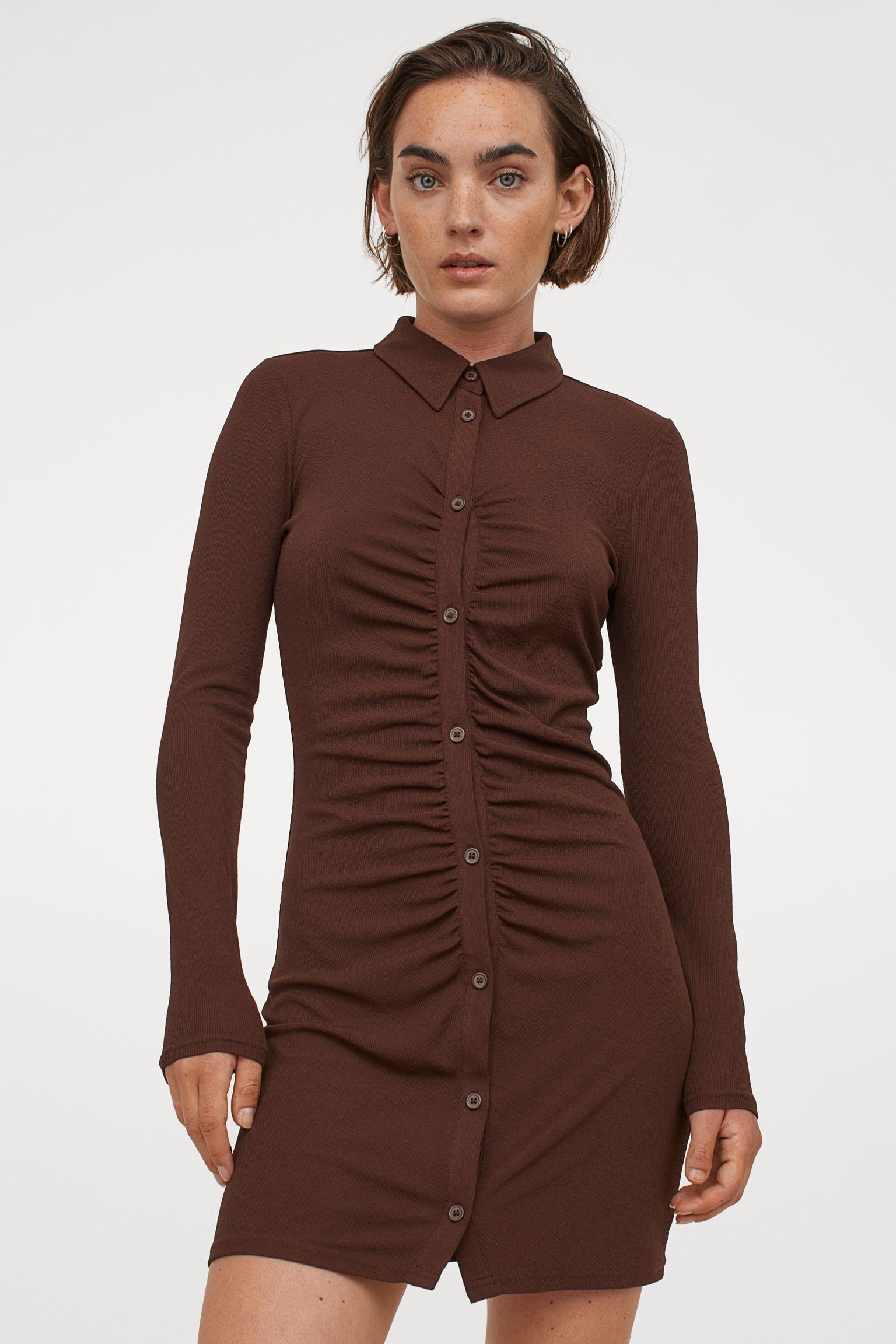 H and m button dress best sale