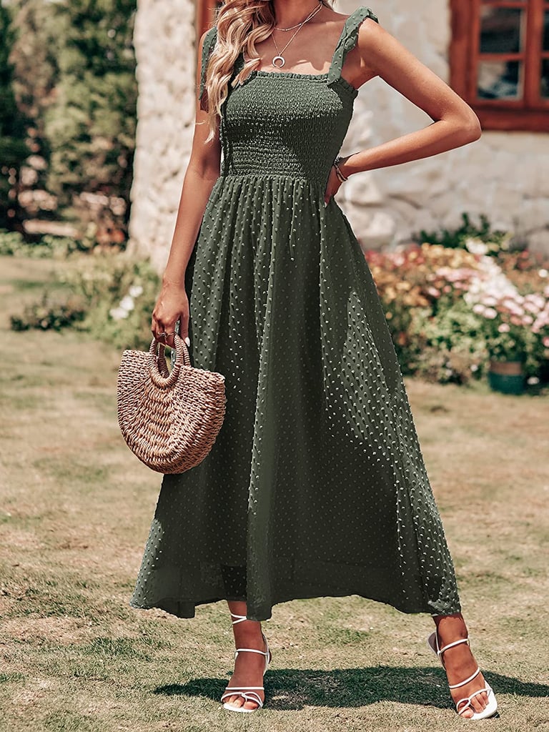 A Summer Dress: PrettyGarden Casual Summer Boho Maxi Smocked Swing Long Beach Dress