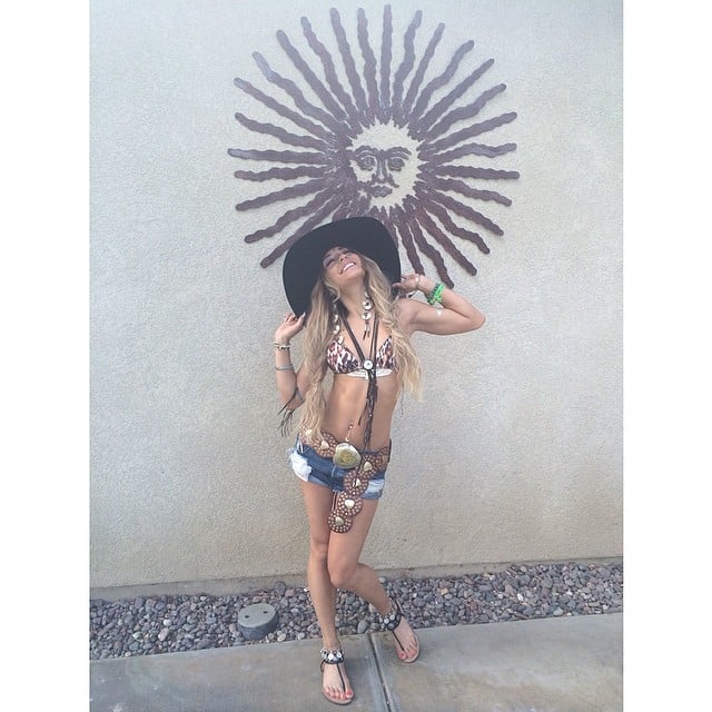 Vanessa Hudgens showed off her skimpy Coachella look.
Source: Instagram user vanessahudgens
