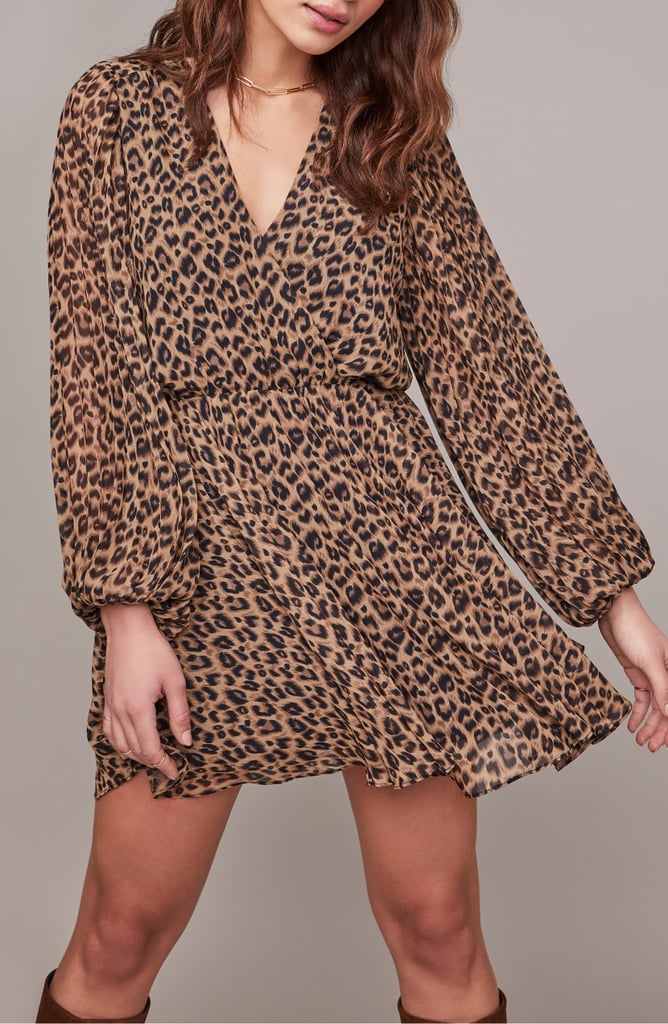 ASTR the Label Raphaela Leopard Print Chiffon Dress