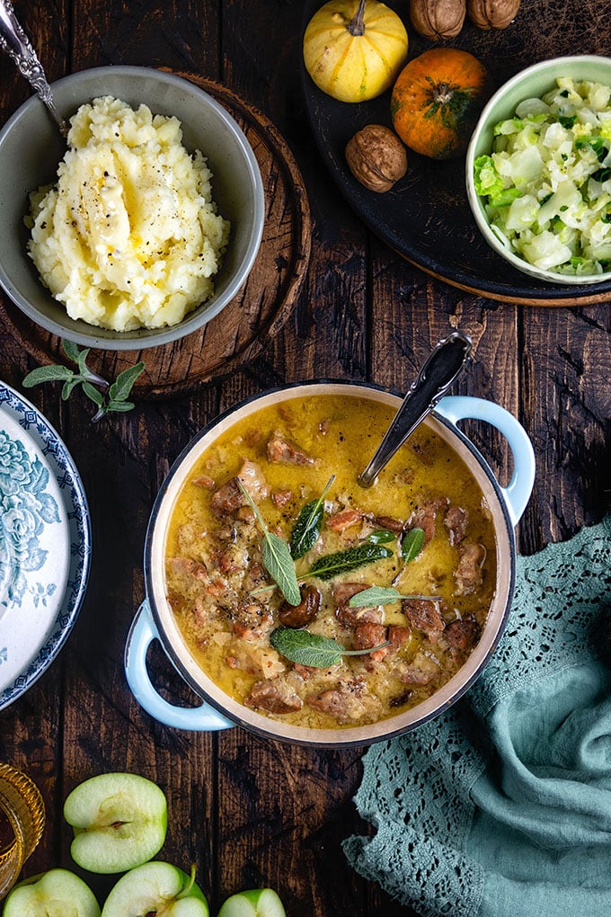 Creamy Pork Casserole With Apples and Cider