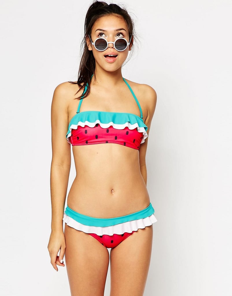 Lazy Oaf Watermelon Bikini Top ($49) and Lazy Oaf Watermelon Bikini Bottoms ($49)