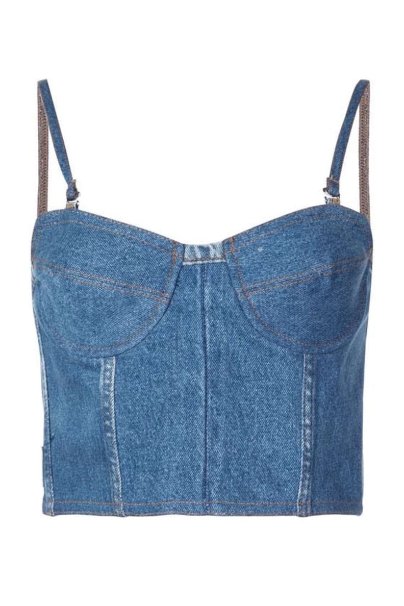 Re/Done Reconstructed Denim Bustier