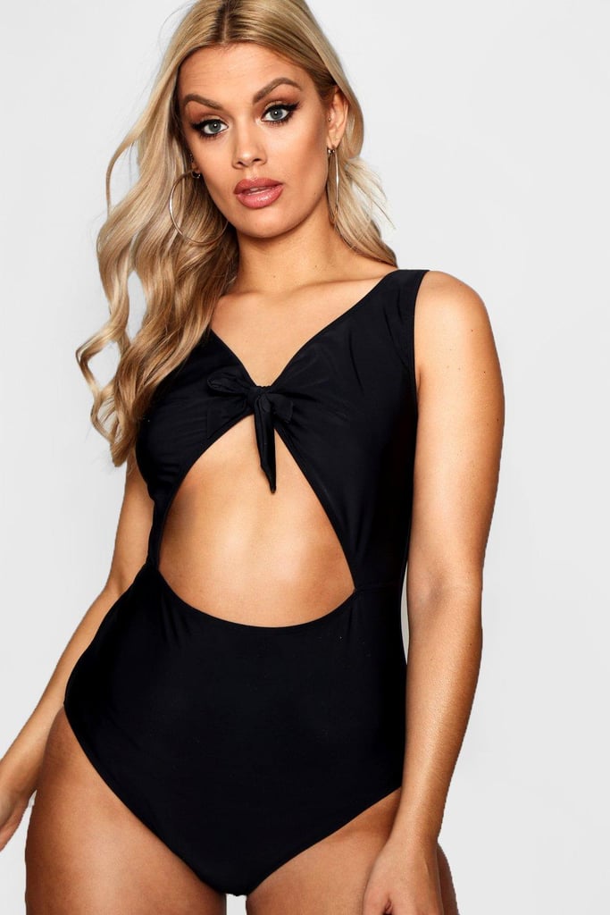 Boohoo Plus Cut Out Detail Swimsuit