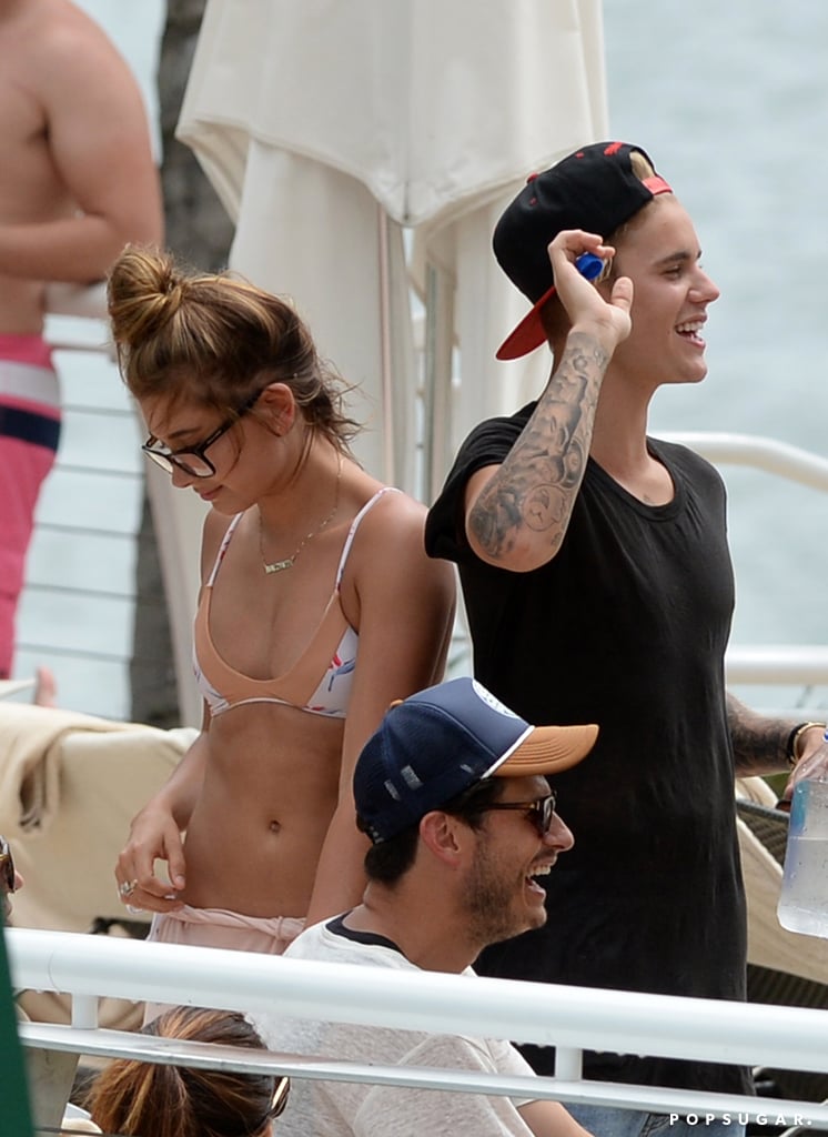 Justin Bieber and Hailey Baldwin in Miami Pictures