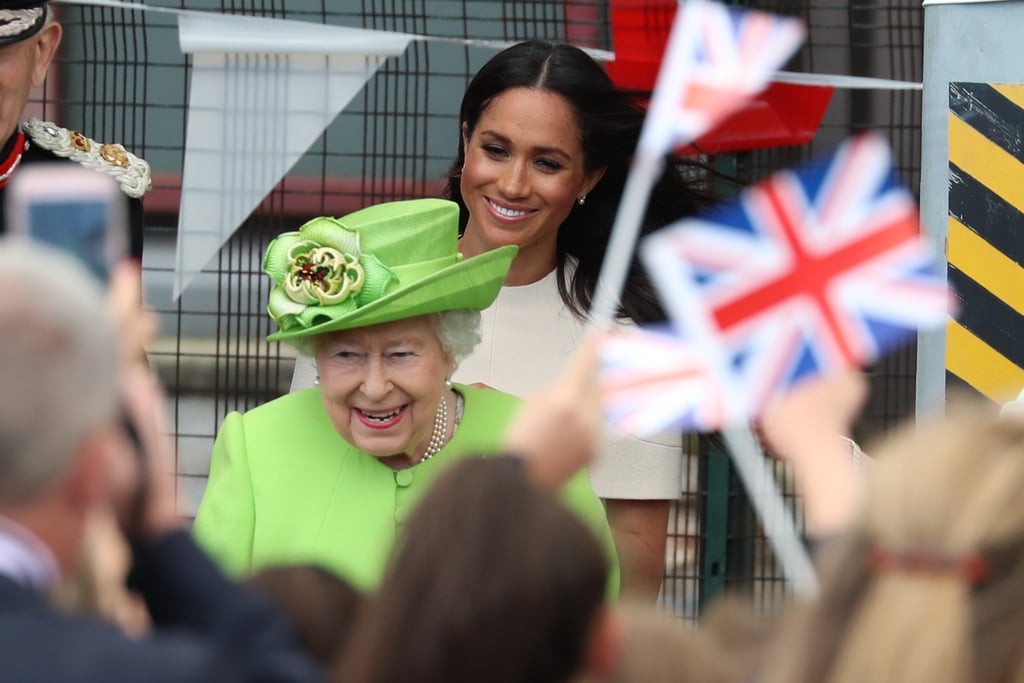 Queen Elizabeth II and Meghan Markle Cheshire Visit Pictures