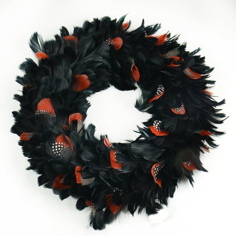 Halloween Feather Wreath