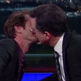 Andrew Garfield Reenacts His Ryan Reynolds Golden Globes Kiss With Stephen Colbert