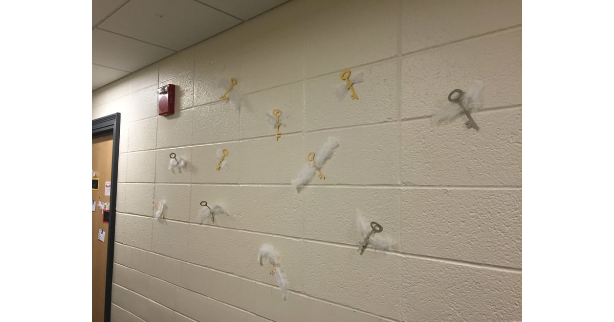 I Used Leftover Feathers From The Door Decs To Make These Flying
