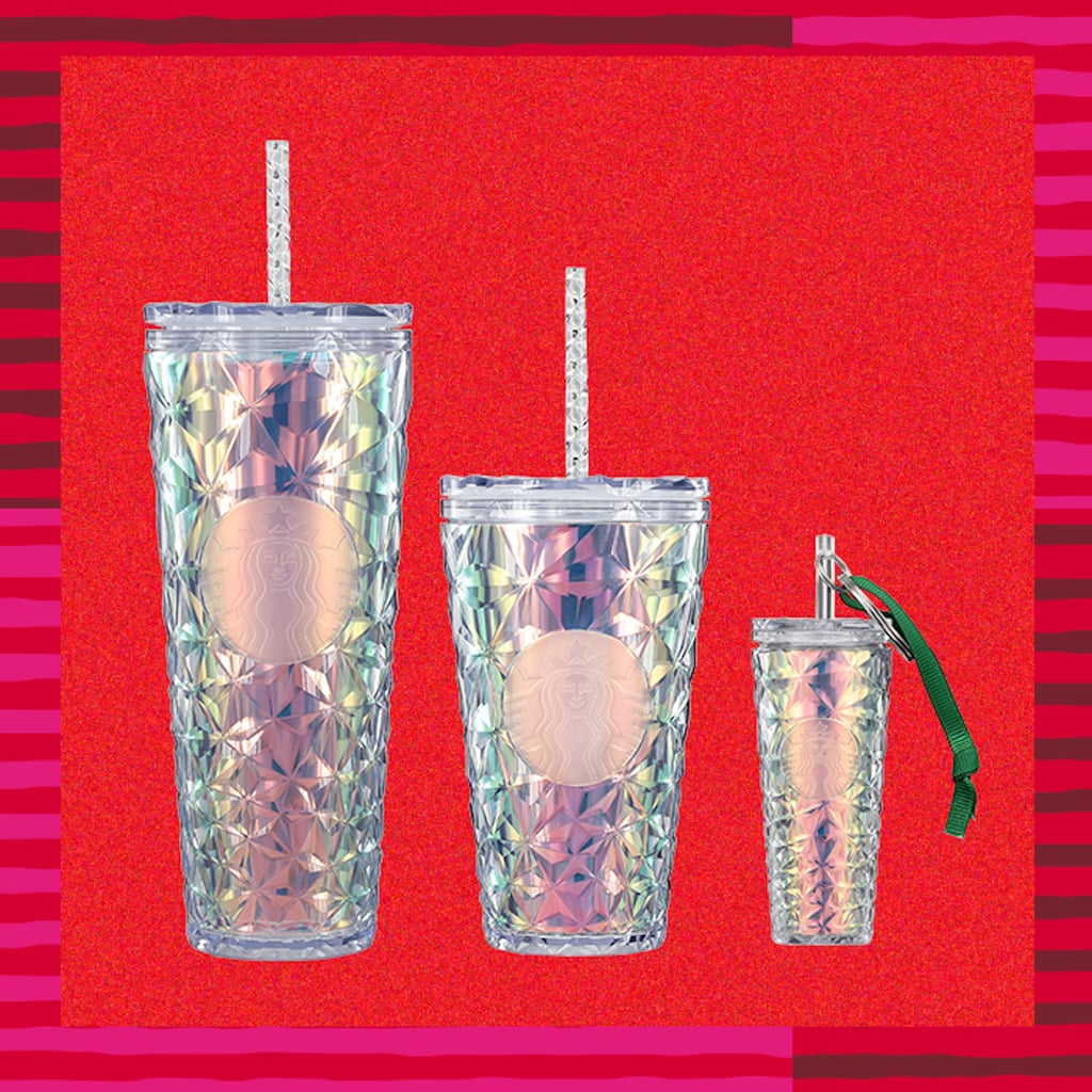 Starbucks Holiday Iridescent Winter White Cold Cups and Ornament