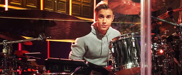 Justin Bieber Plays Drums on The Late Late Show