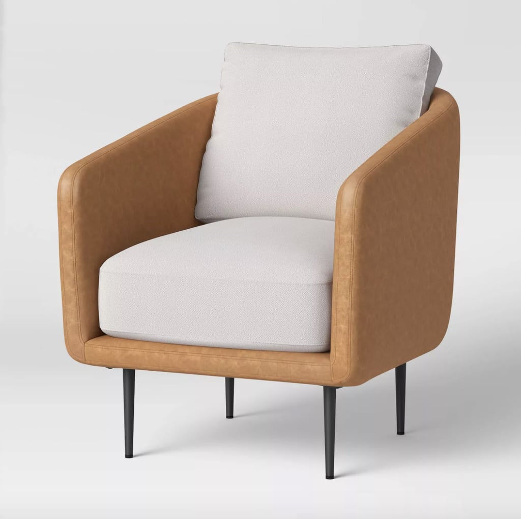 Project 62 Barwick Upholstered Chair with Leather