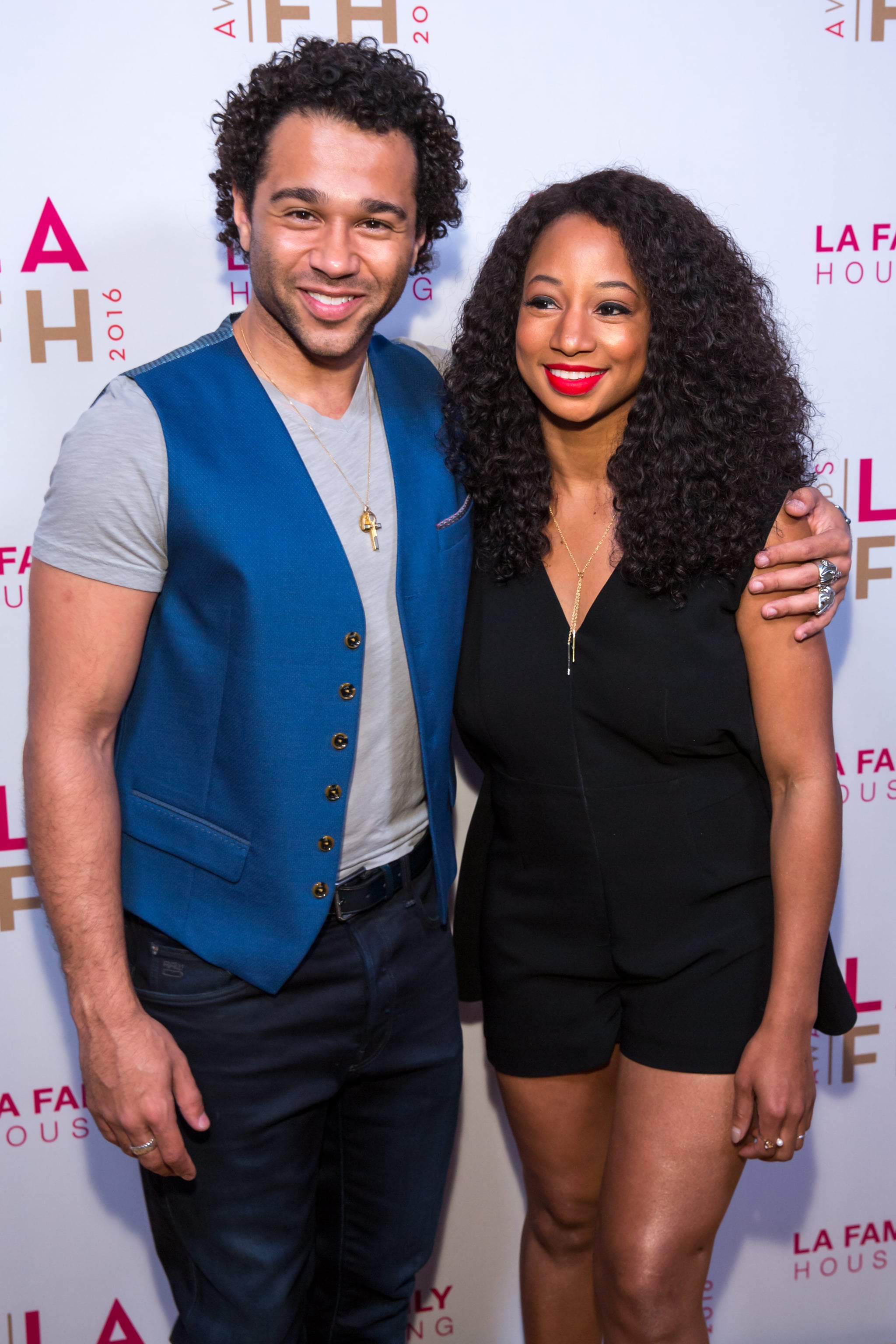 WEST HOLLYWOOD, CA - APRIL 21: Actor Corbin Bleu (L) and Monique Coleman attend the LA Family Housing's Annual Awards 2016 at The Lot on April 21, 2016 in West Hollywood, California.  (Photo by Greg Doherty/Getty Images)