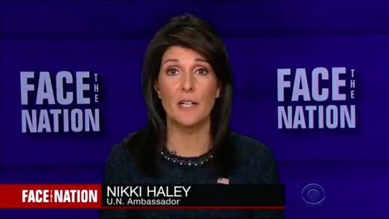 UN Ambassador Nikki Haley speaks out on Trump's sexual misconduct allegations.