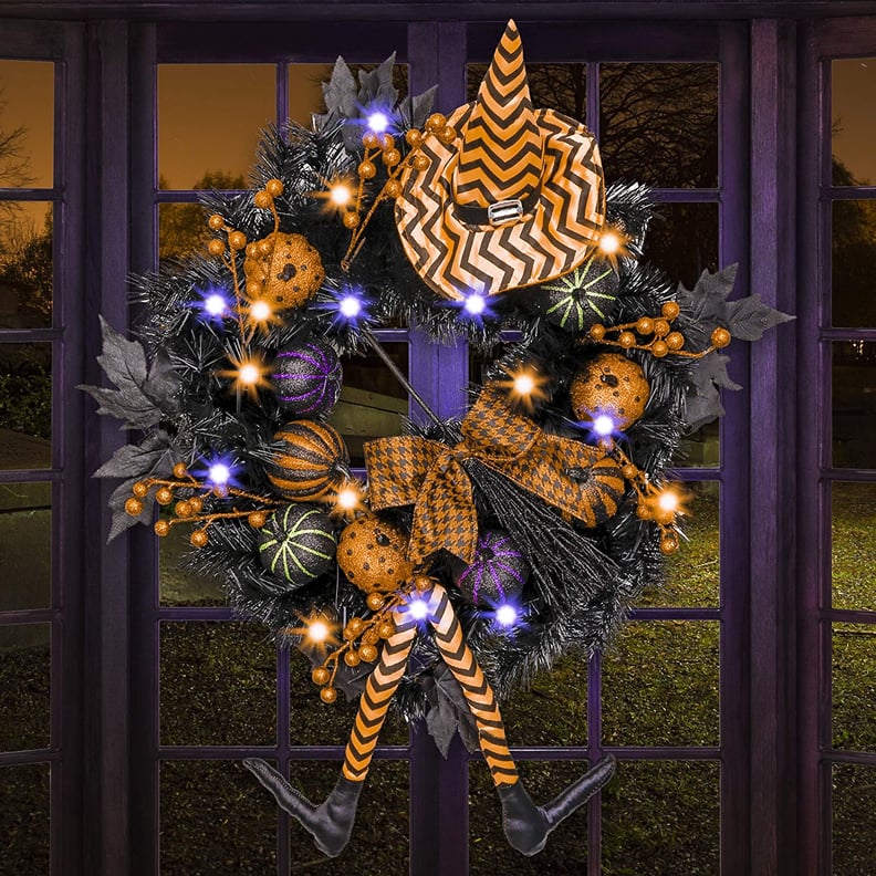 A Bewitching Wreath: Valery Madelyn Pre-Lit Happy Halloween Wreath