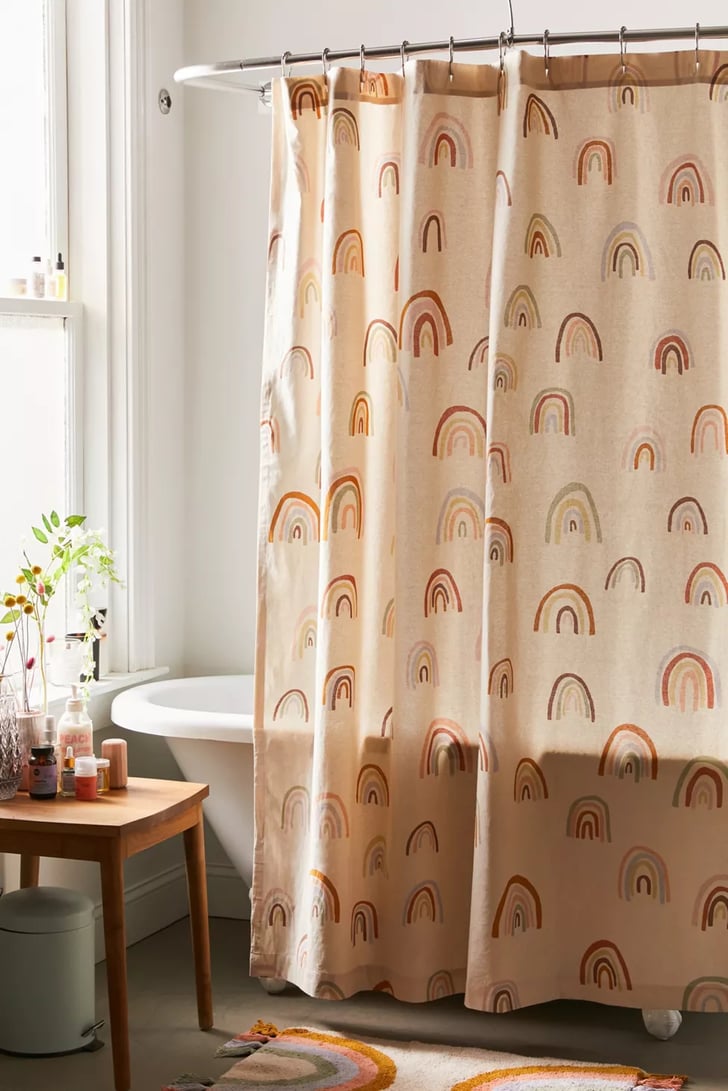 A Pastel Shower Curtain Painterly Rainbows Shower Curtain Best
