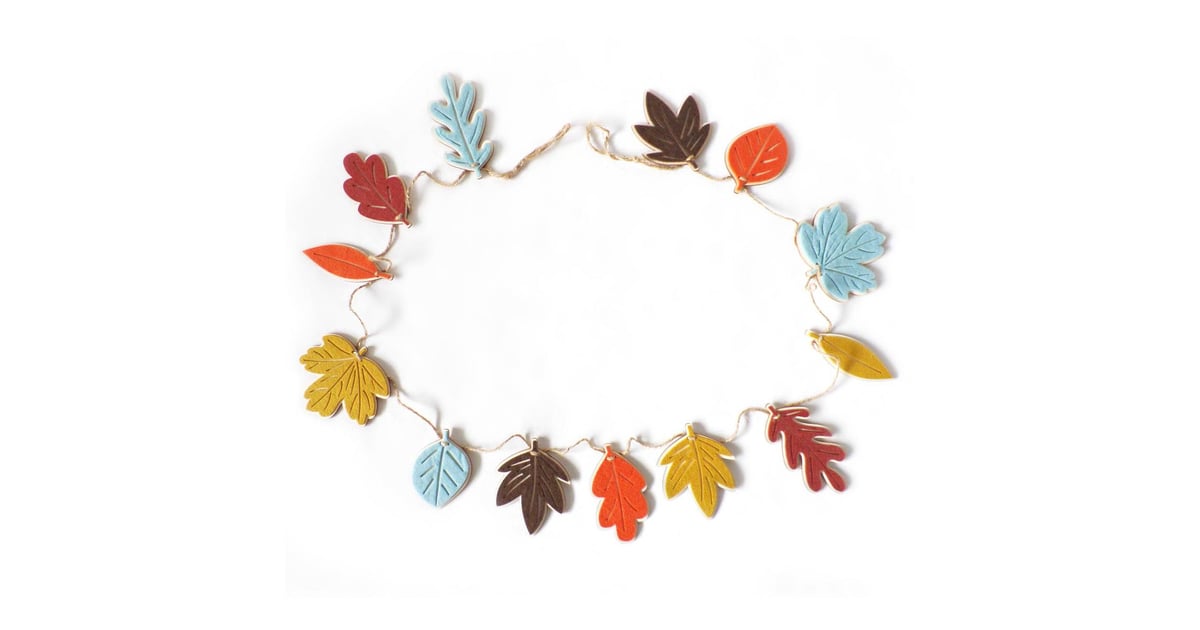 Harvest Felt Leaf Garland Best Fall Decor POPSUGAR Home Photo 13